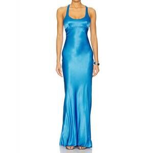 NEW BEC + BRIDGE maxina crossover dress in mid blue